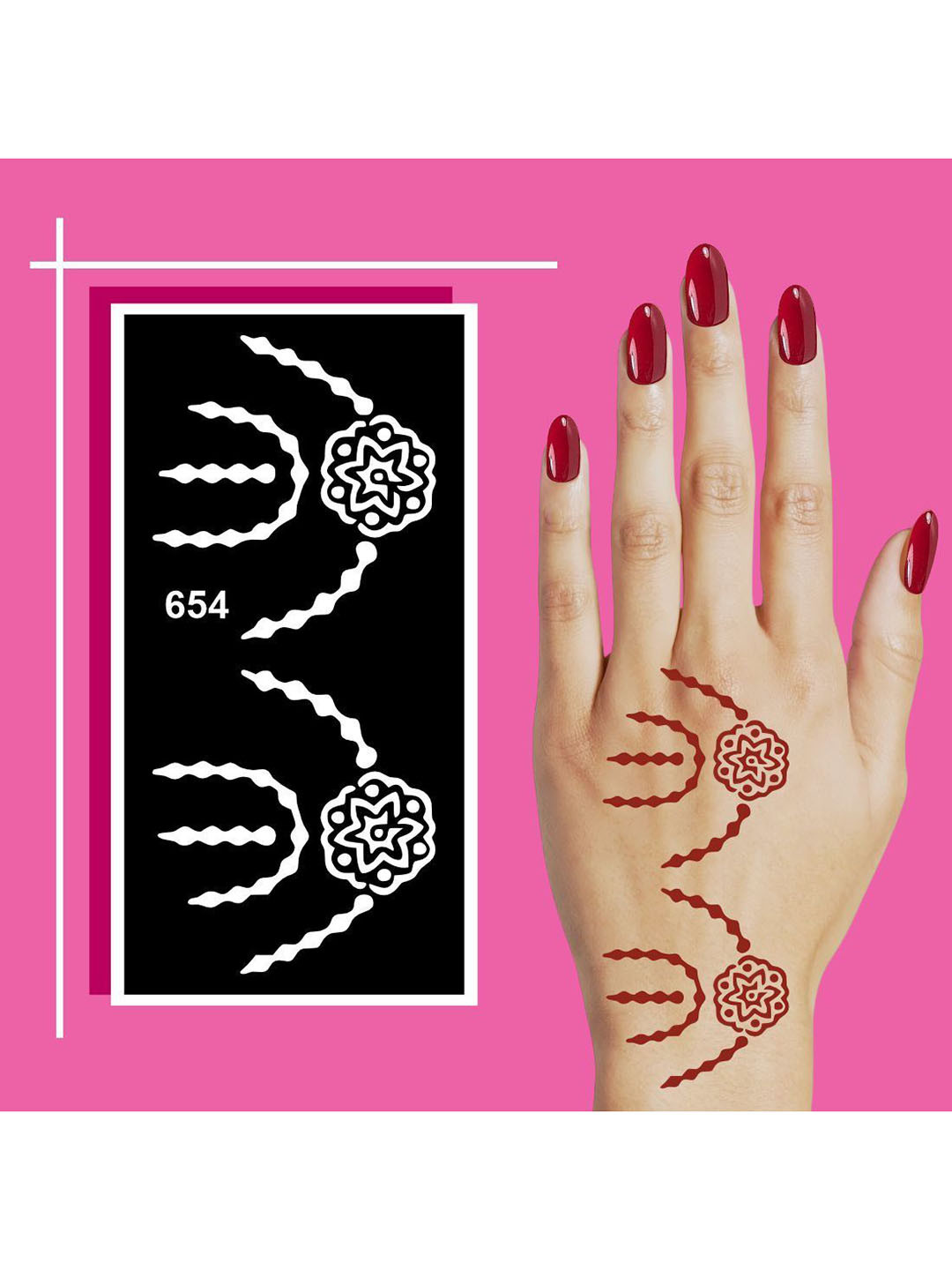 VOORKOMS Reusable Mehndi Stencil Templates for Consistent Designs