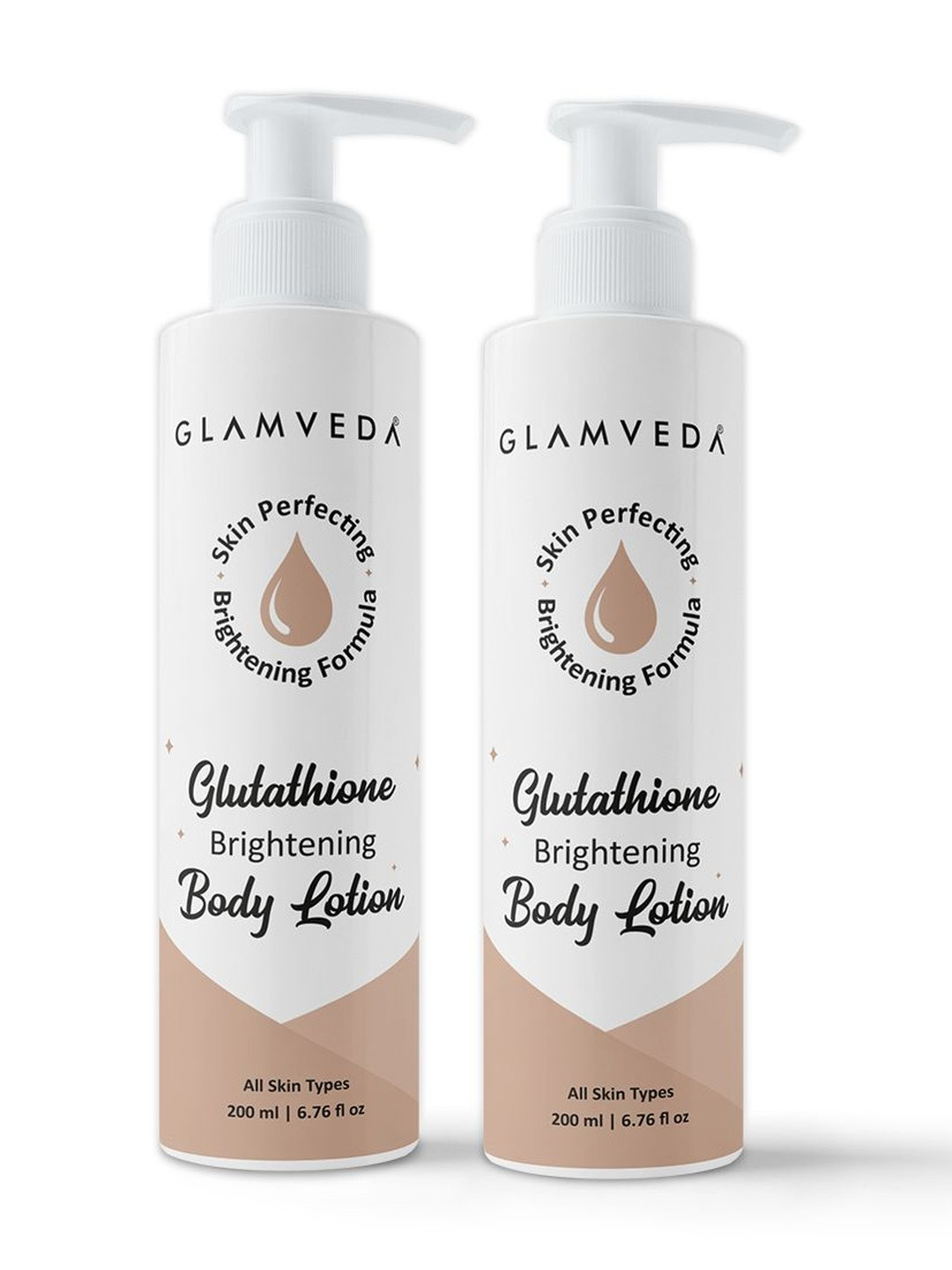 GLAMVEDA Set Of 2 2% Kojic Acid & Alpha Arbutin Body Lotion - 200 ml Each