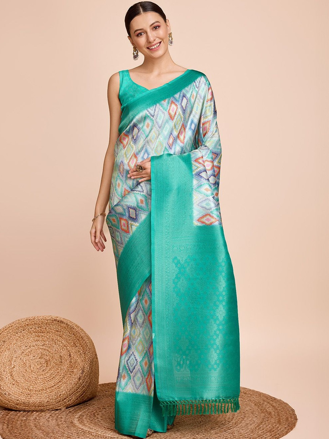 VS MALL Art Silk Kanjeevaram Saree