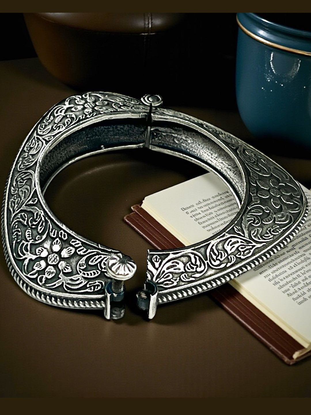 The Style Courtyard Wraparound Oxidised Bracelet