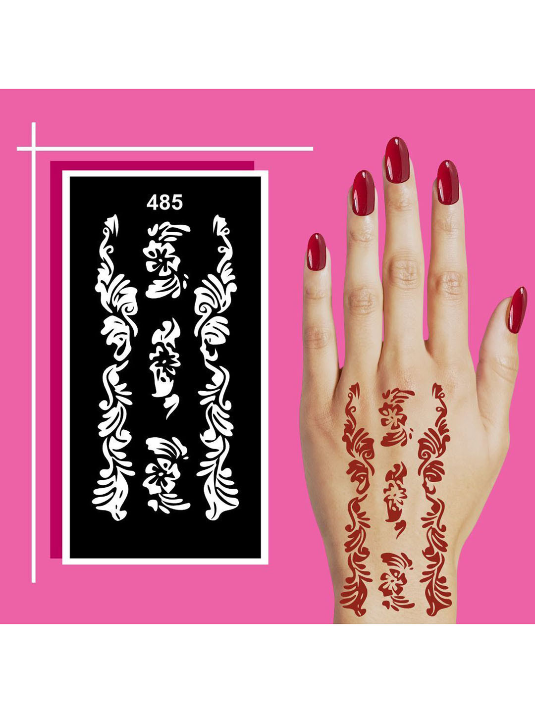 VOORKOMS Mehndi Stencil Art Sheets for Children and Grown-Ups For Kids & Adults