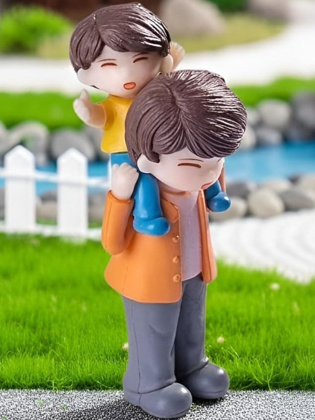 Ascension Cute Father and Child Miniature Figurines Showpiece