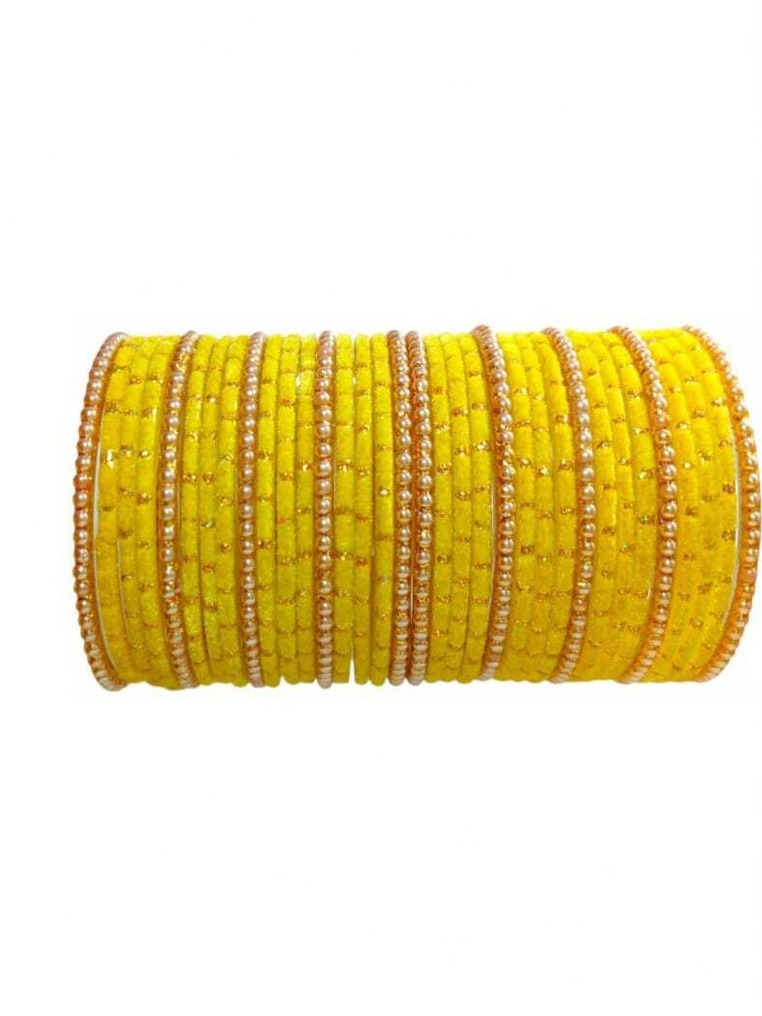 TRIOXY Yellow Glass Artificial Stones Bangle
