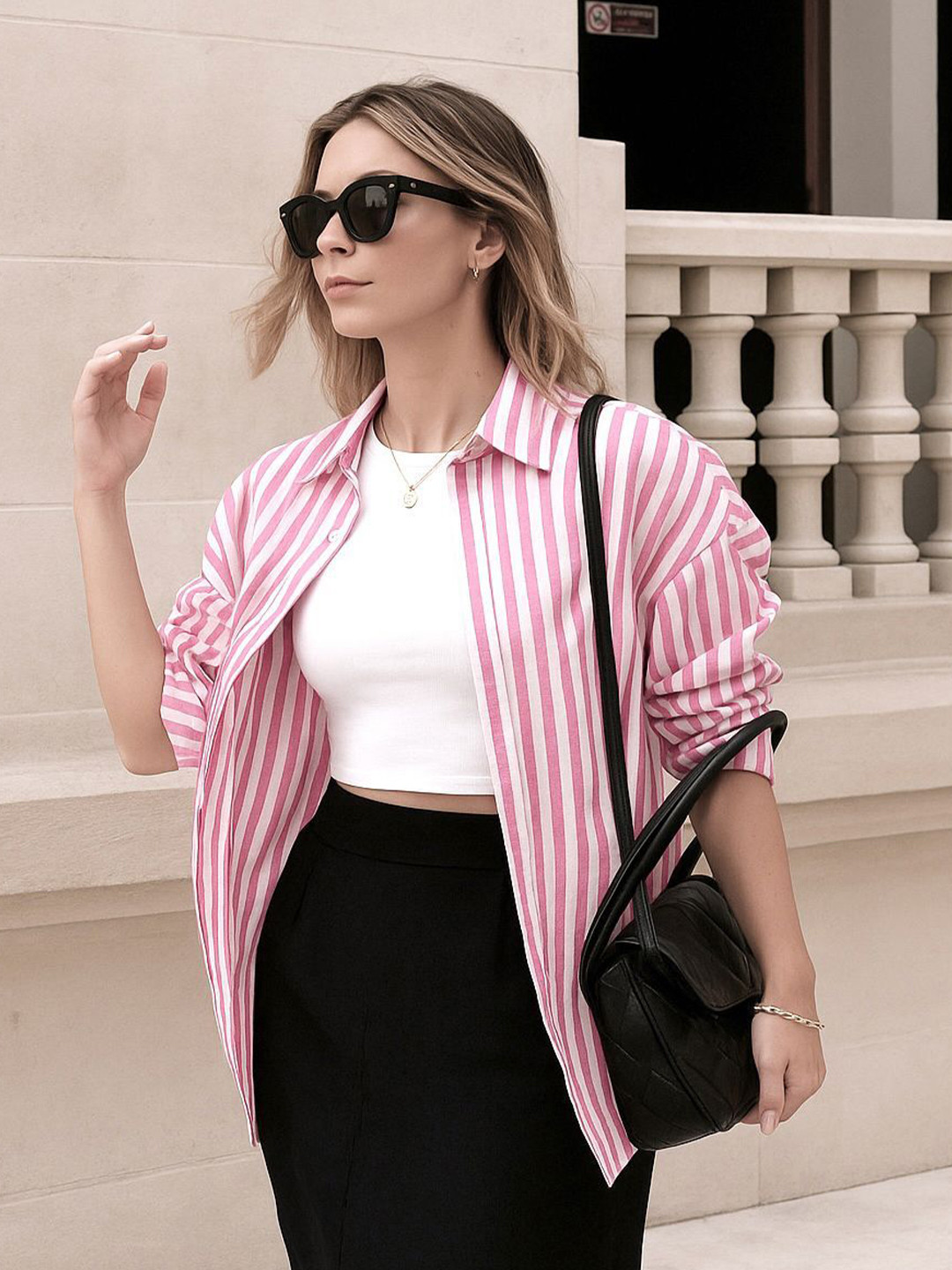 Femibazaar Women Relaxed Striped Casual Shirt