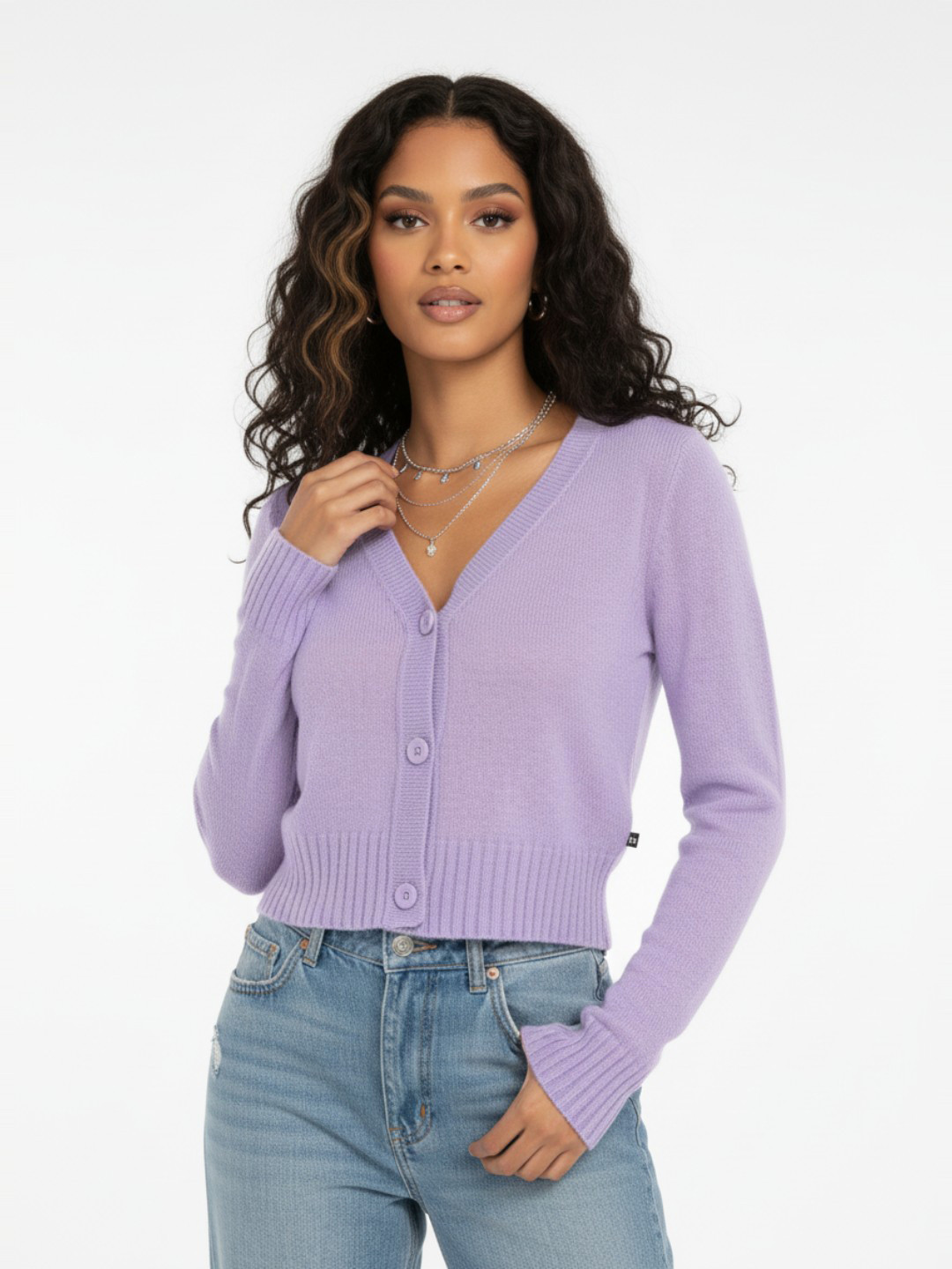 glitchez Crop Cardigan