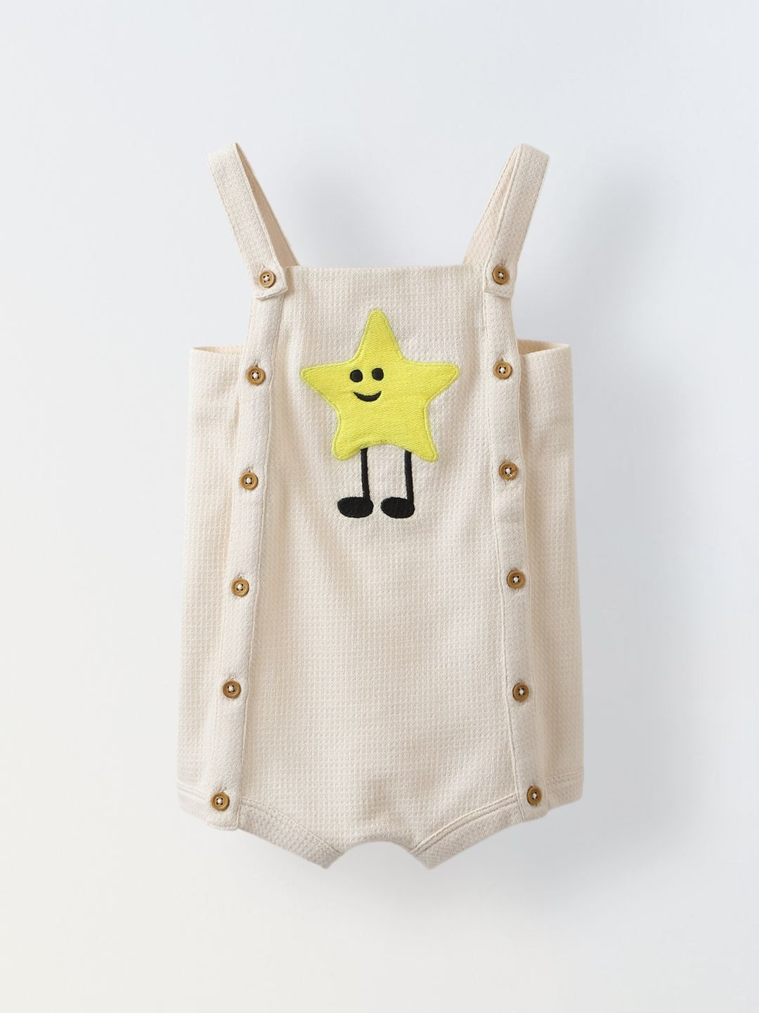 SPUNKIES Infants Embroidered Patch Romper