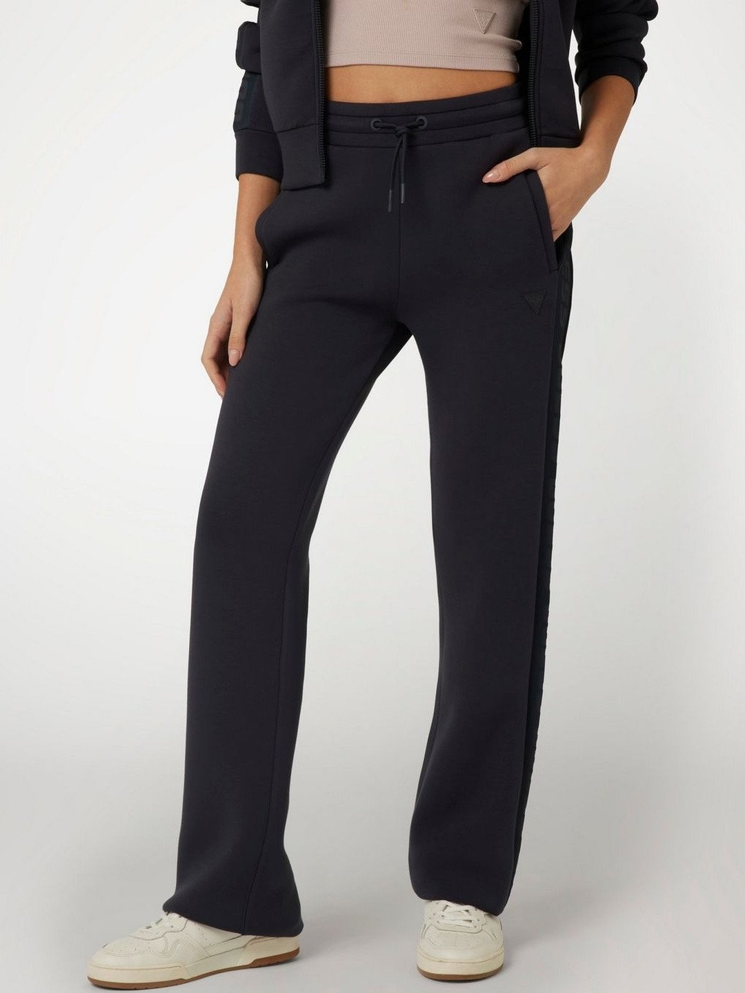 GUESS Women High-Rise Straight Track Pants