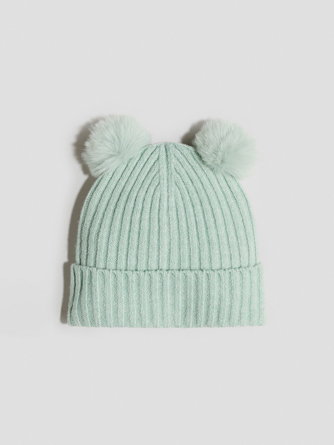 H&M Rib-Knit Pompom Beanie