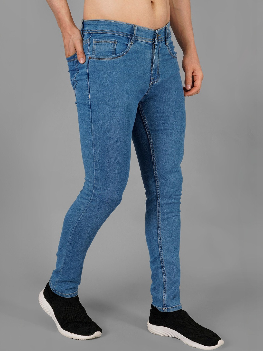 NIVASU Men Skinny Fit Mid-Rise Stretchable Jeans