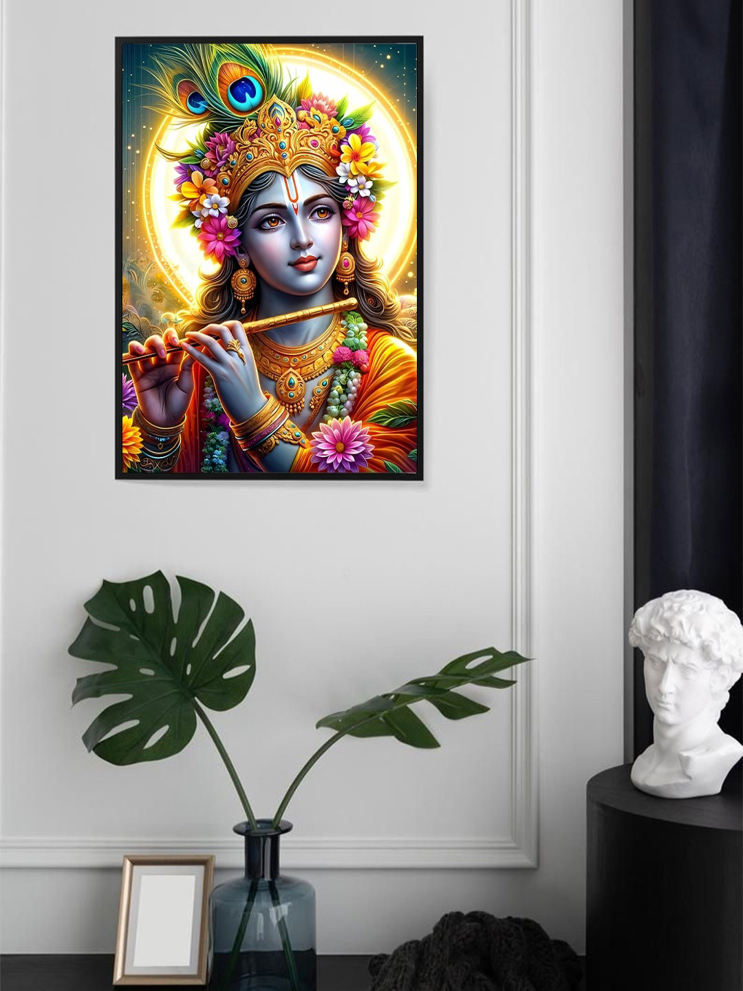 DECOR DADDY Blue Canvas Religious Wall Paintings