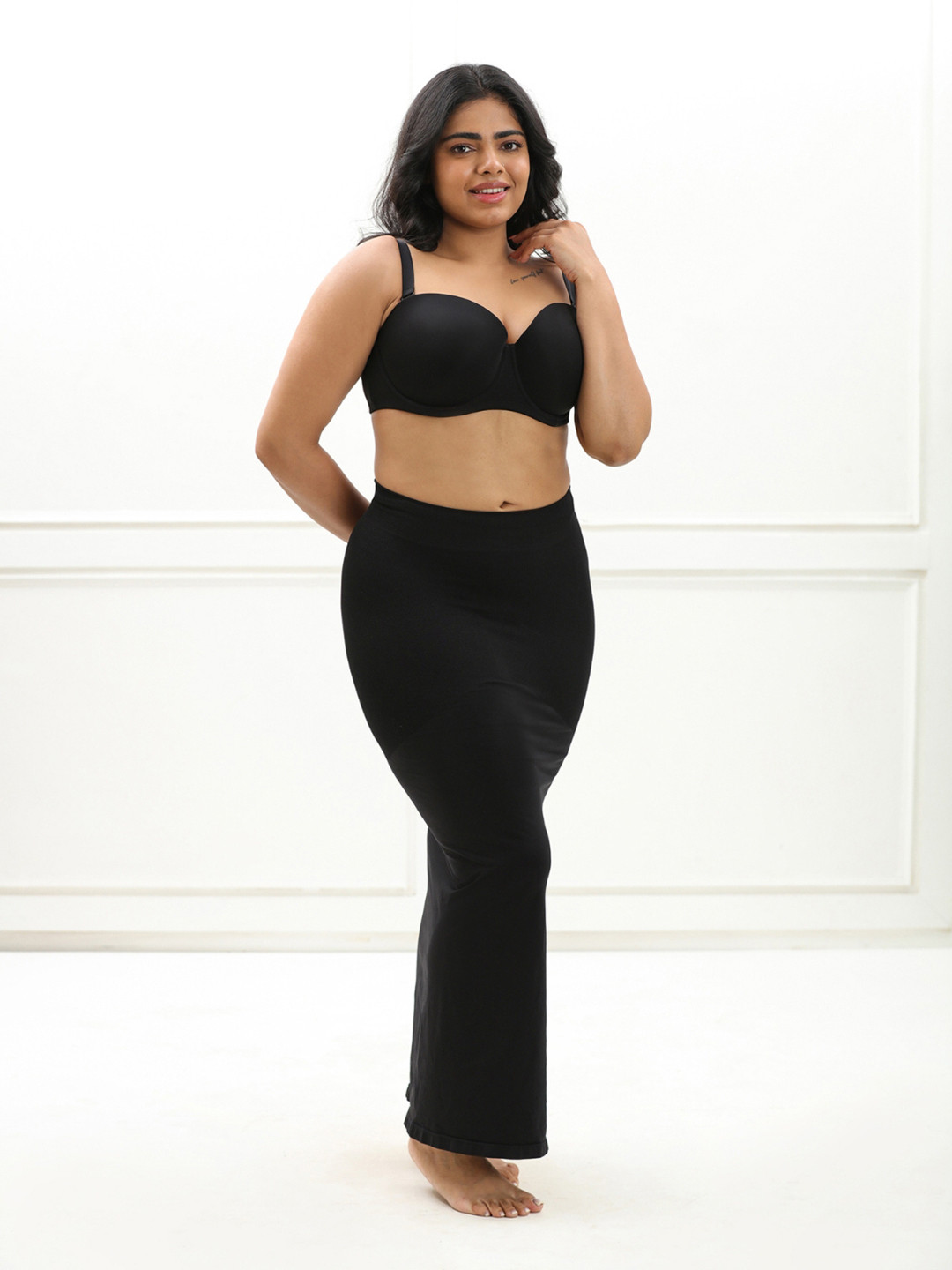 Women Seamless All Day Nylon Saree Shapewear