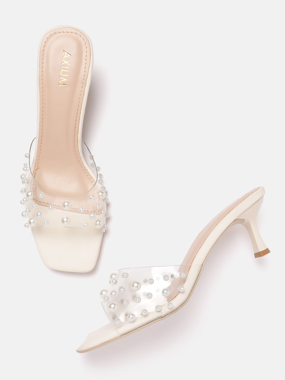 AXIUM Beaded Slim Heeled Sandals