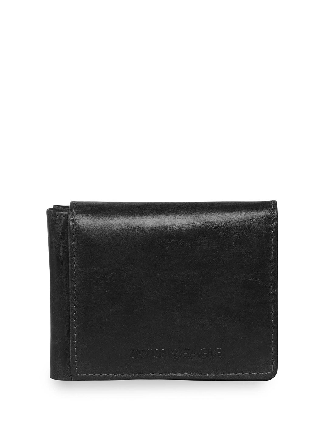 Swiss Eagle Men Textured Leather Envelope
