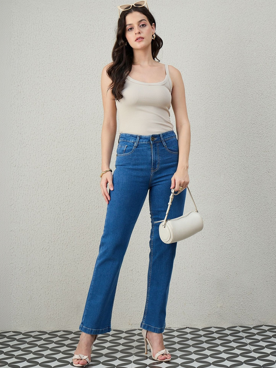 Kibo Women Norma Straight Fit Mid-Rise Jeans