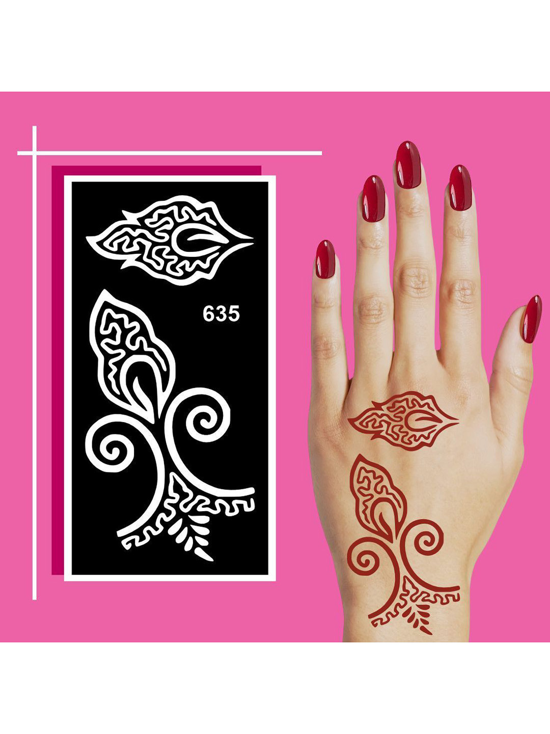 VOORKOMS Mehndi Stencil For Kids With Easy Application And Long-Lasting Art