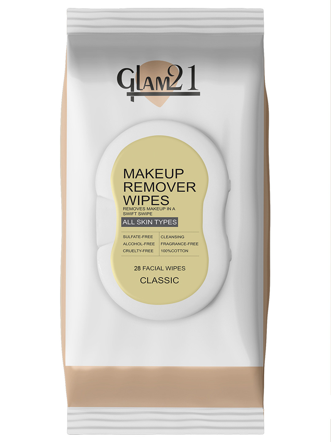 GLAM21 Classic Makeup Remover Wipes - 28 Facial Wipes