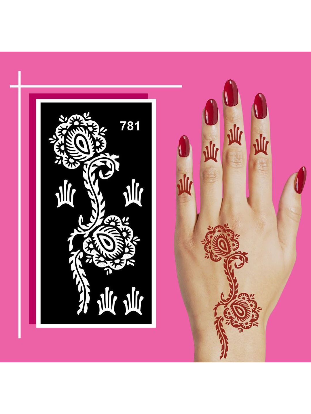 VOORKOMS Mehndi Stencil Design Stencils for Quick Art, Cultural Learning, and Fun