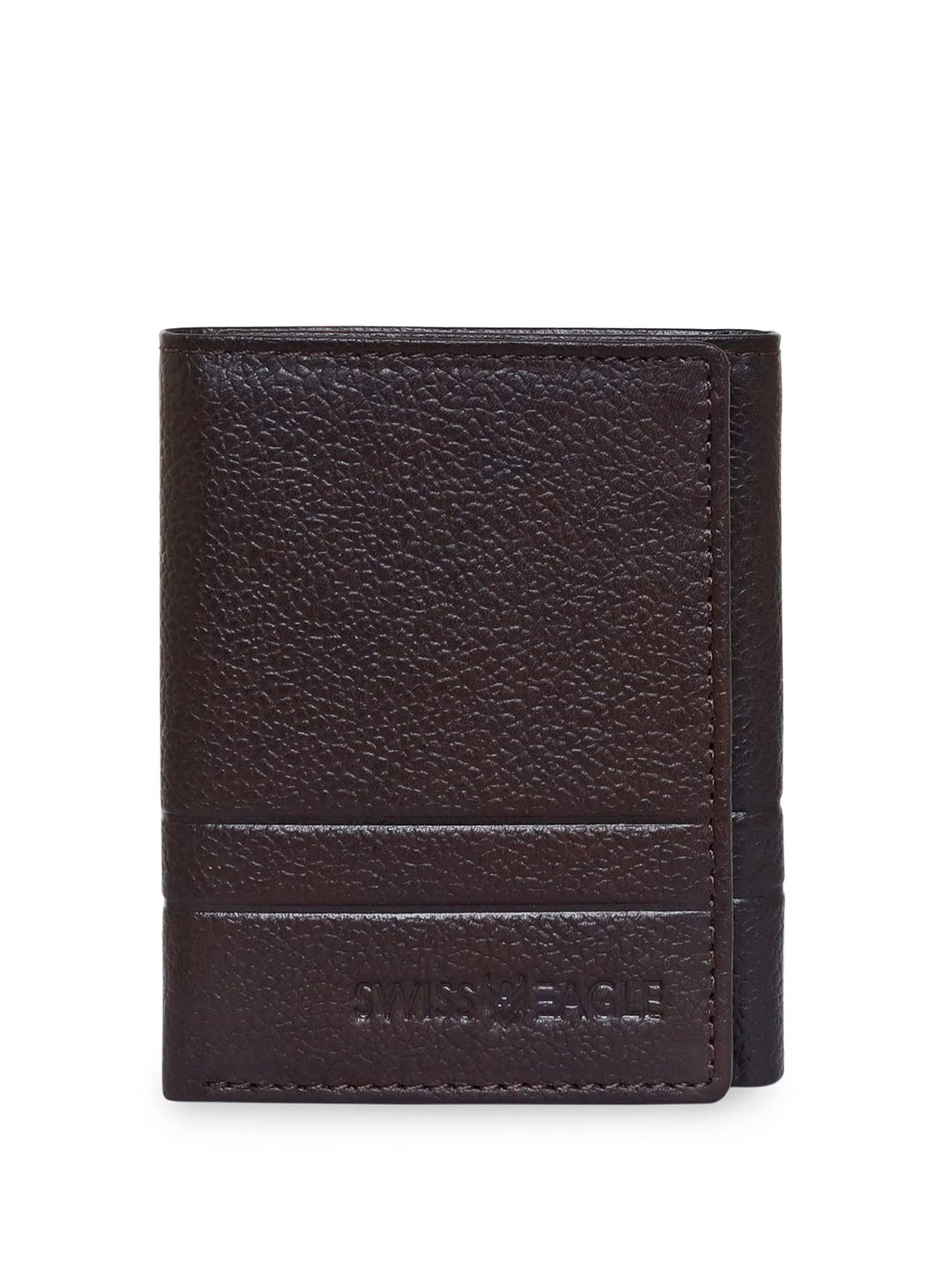 Swiss Eagle Men Animal Leather Three Fold Wallet