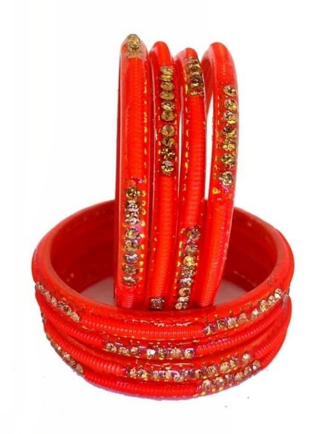 Raj world Rose Glass Artificial Stones Bangle