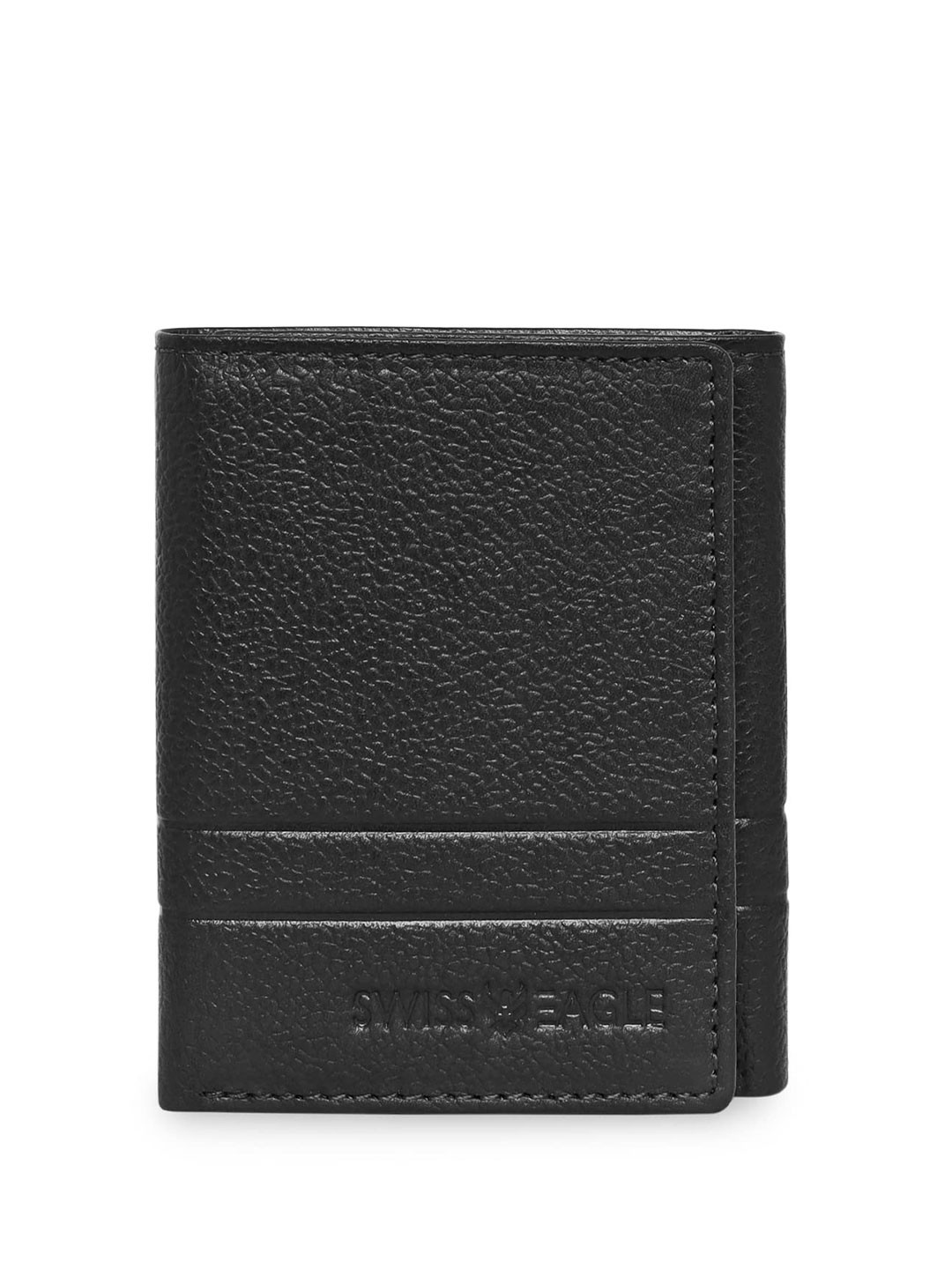 Swiss Eagle Men Leather Three Fold Wallet
