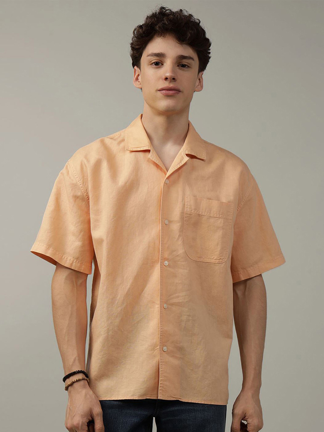 AMERICAN EAGLE OUTFITTERS Linen Cotton Casual Shirt