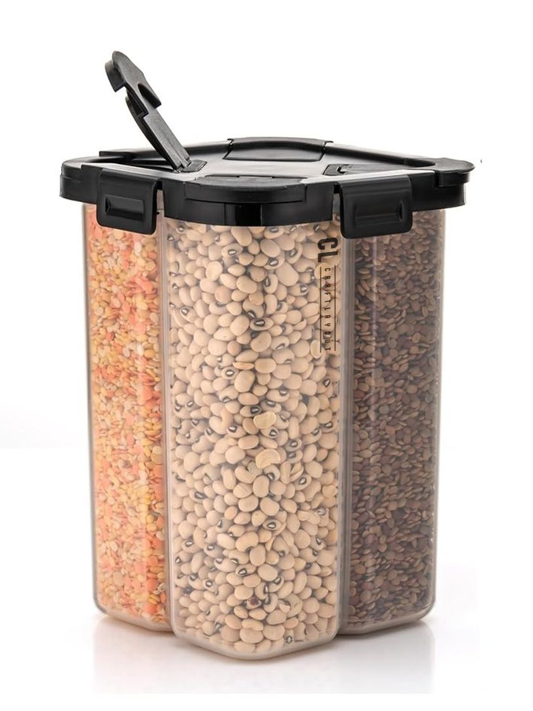Craftlayout Transparent 2025 Plastic Dishwasher and Microwave Safe Jar Container