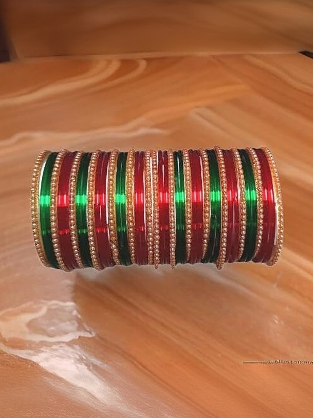 AMSHA Multi Glass Artificial Stones & Beads Bangle
