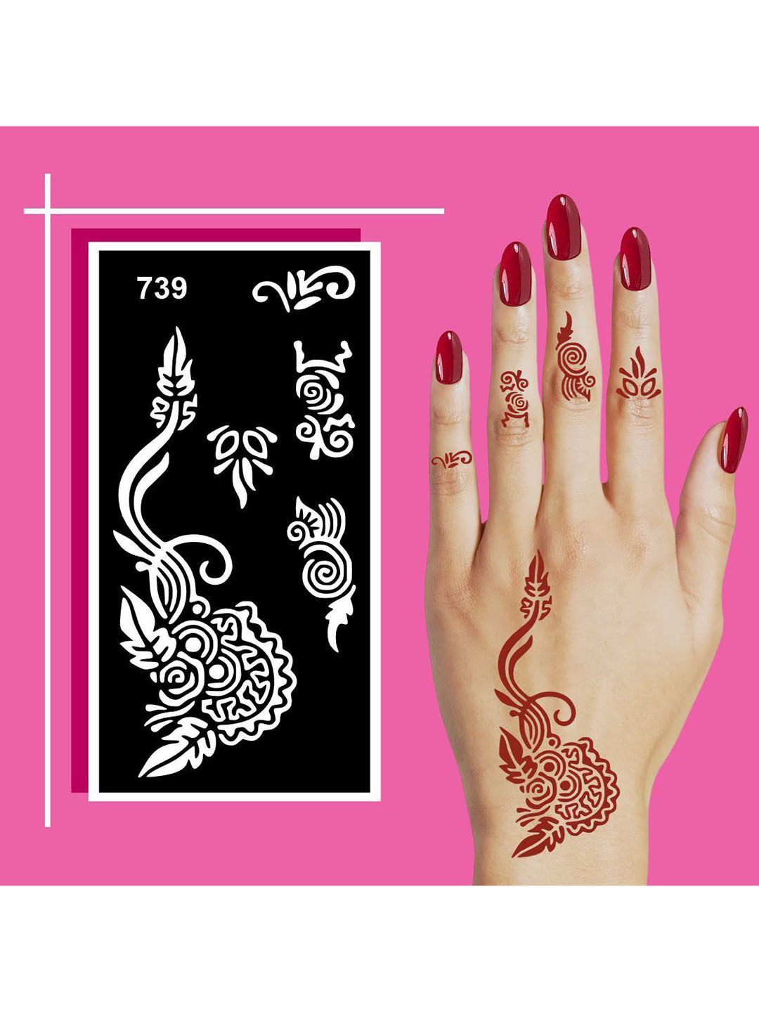 VOORKOMS Fun and Engaging Mehndi Stencil Art Sheets for Kids and Adults to Share