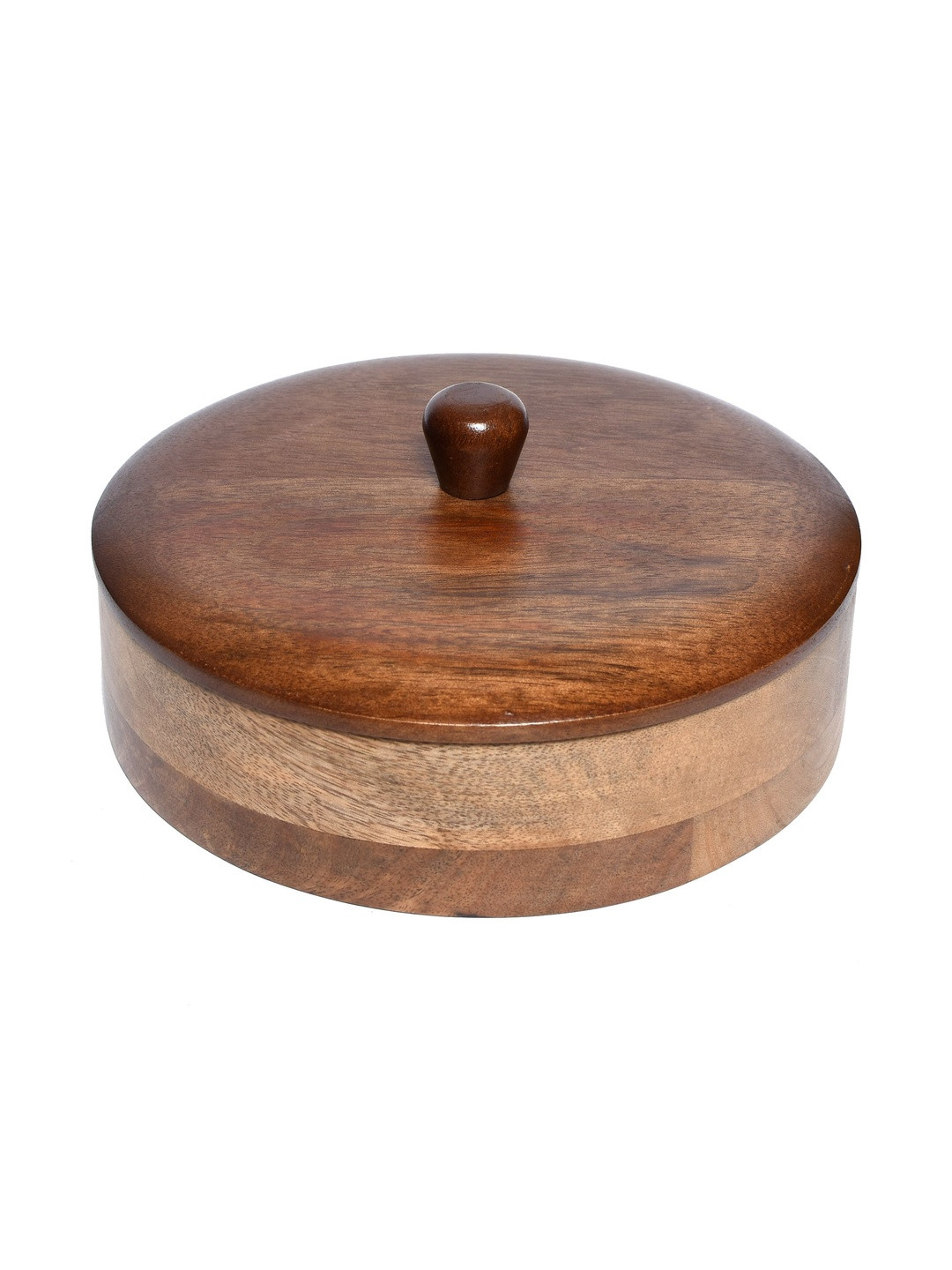 Zunaldo Brown Wooden Small Roti Box