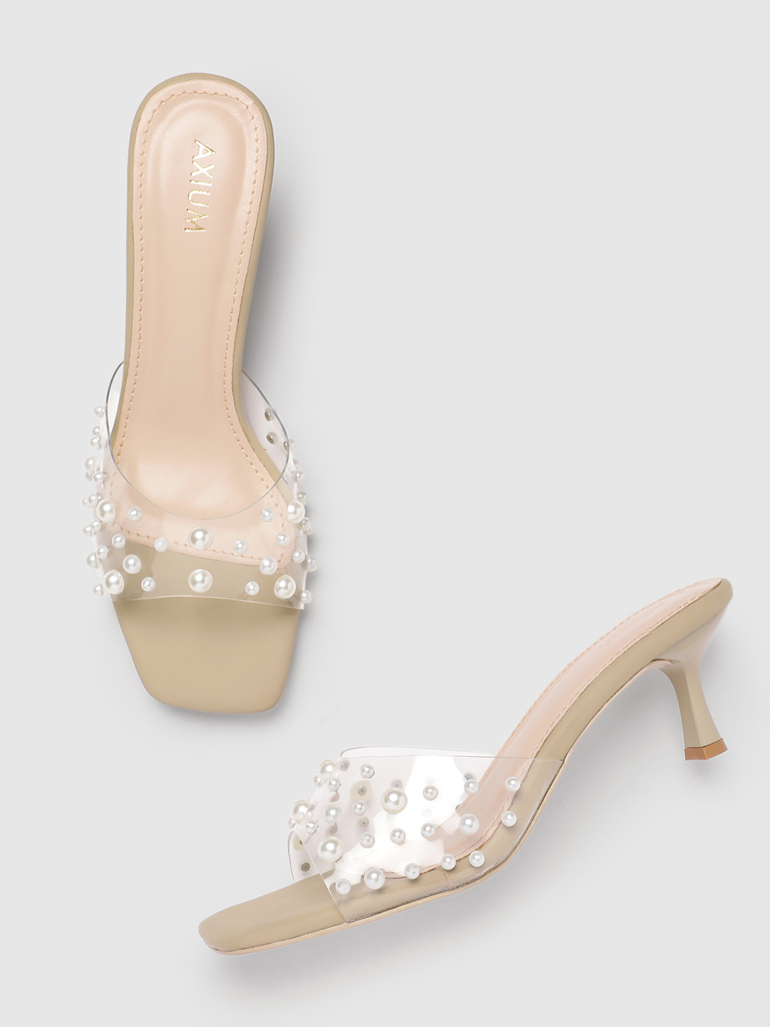 AXIUM Beaded Slim Heeled Sandals