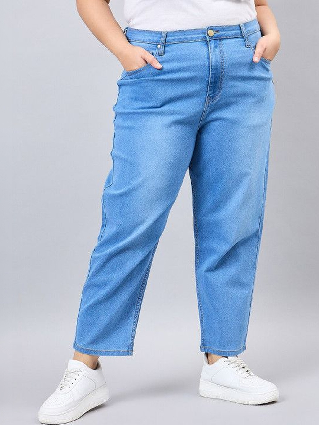 Style Quotient Plus Women Narrow High-Rise Light Fade Stretchable Jeans