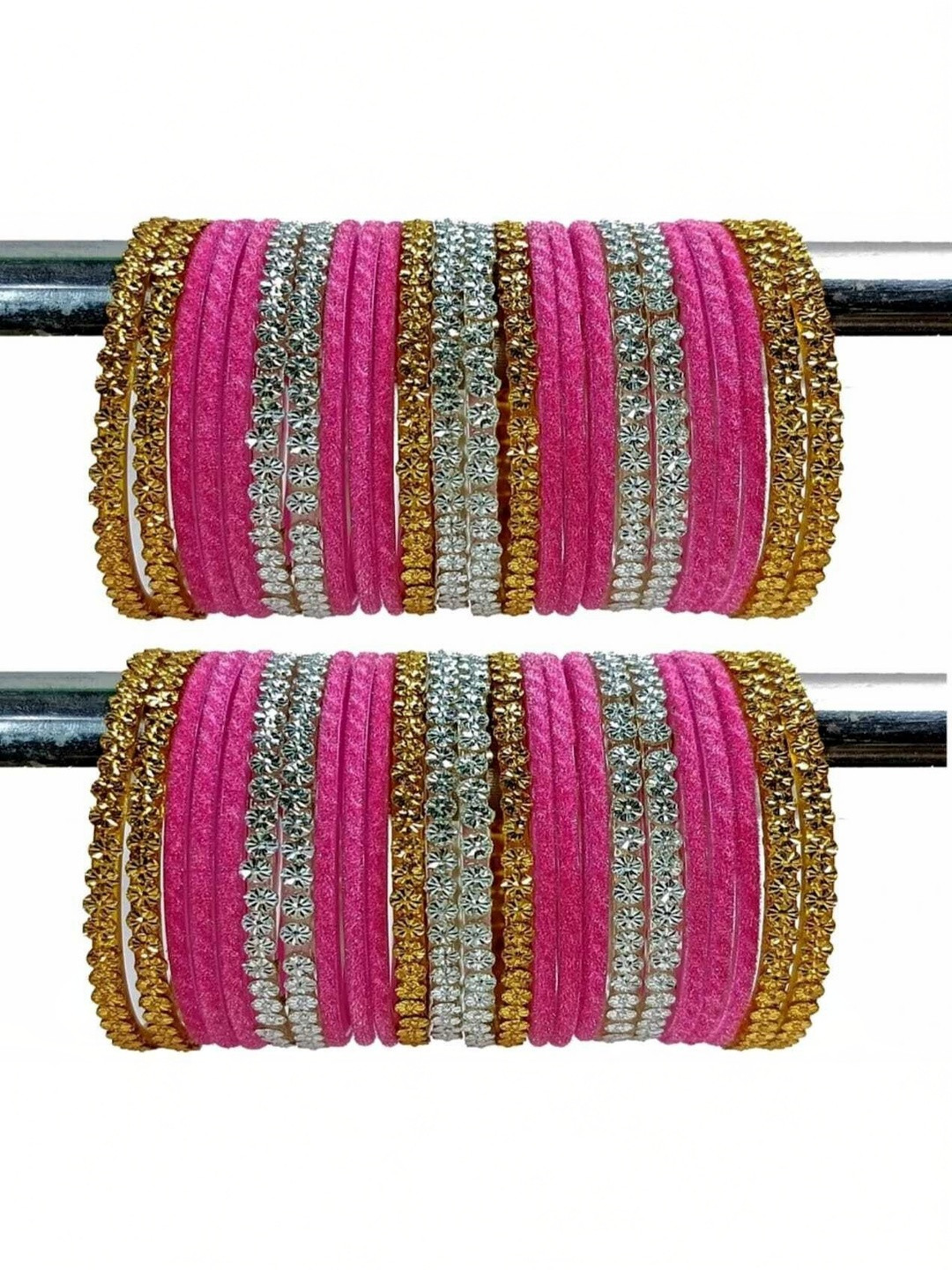 THE BLAZZE Set Of 48 Glass Bangles