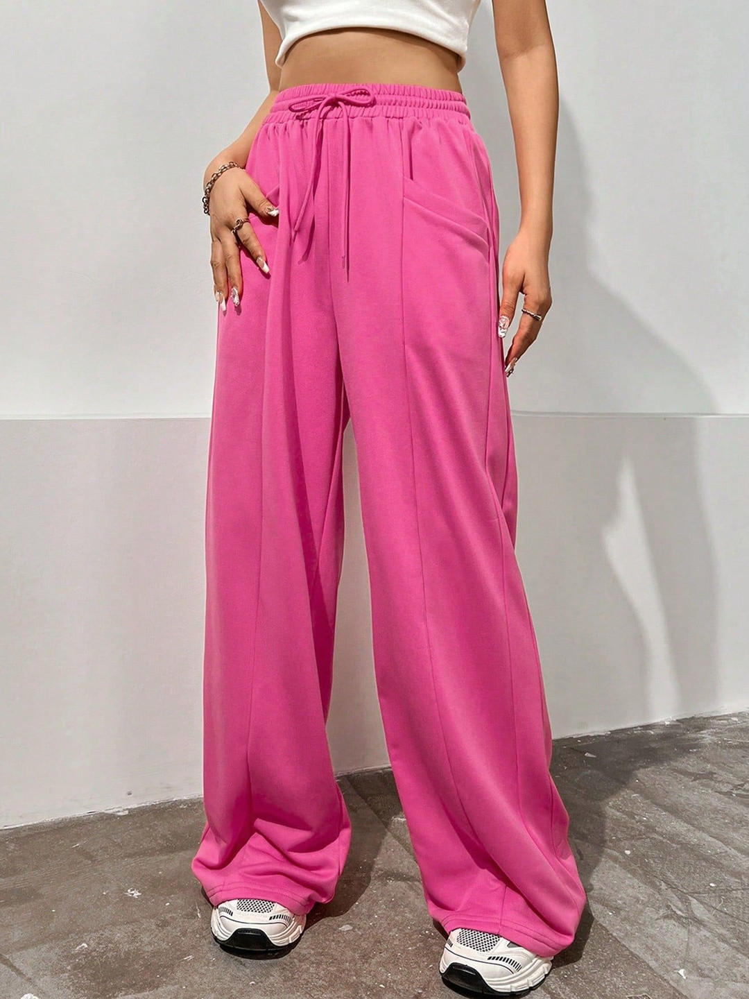 Outzidr  Wide Leg-Fit Mid-Rise Track Pants