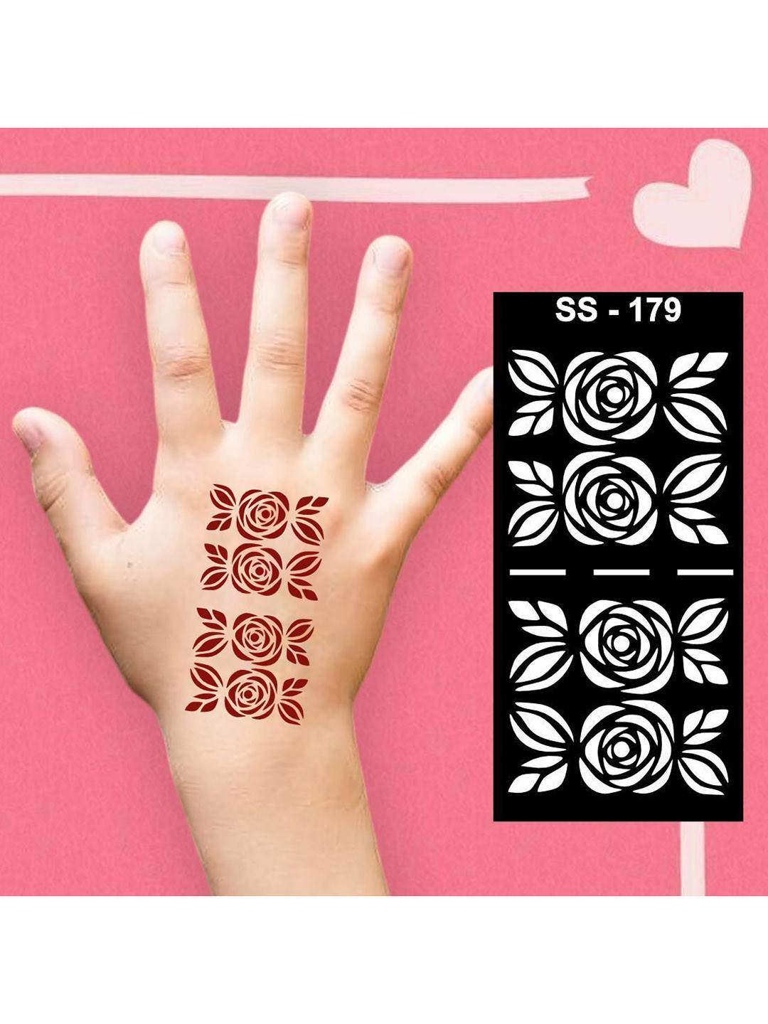 VOORKOMS DIY Art Mehndi Design Stencil For Children Learning Traditional Craft