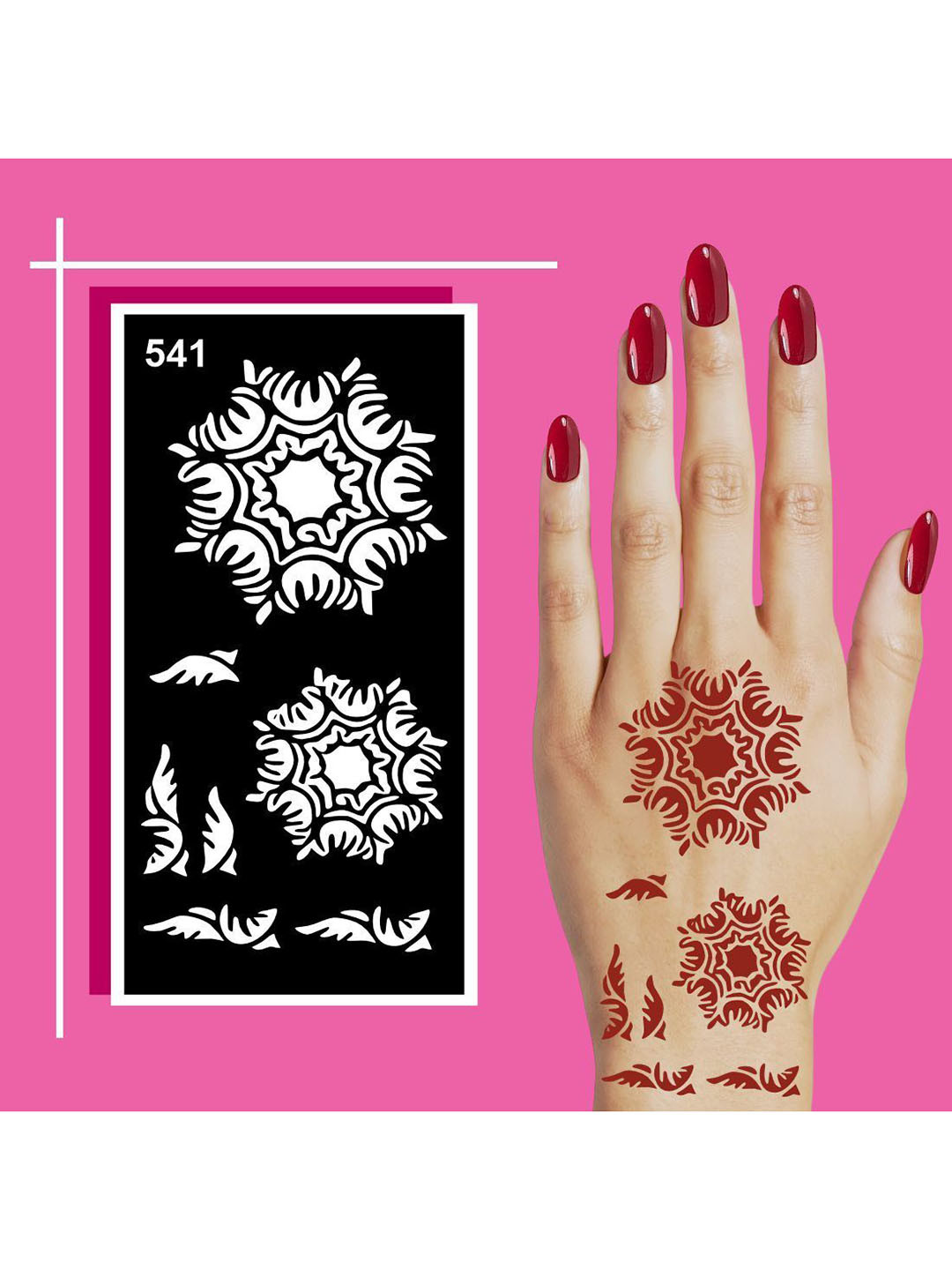 VOORKOMS All Season Mehndi Stencil Templates for Creative and Calm Art Time
