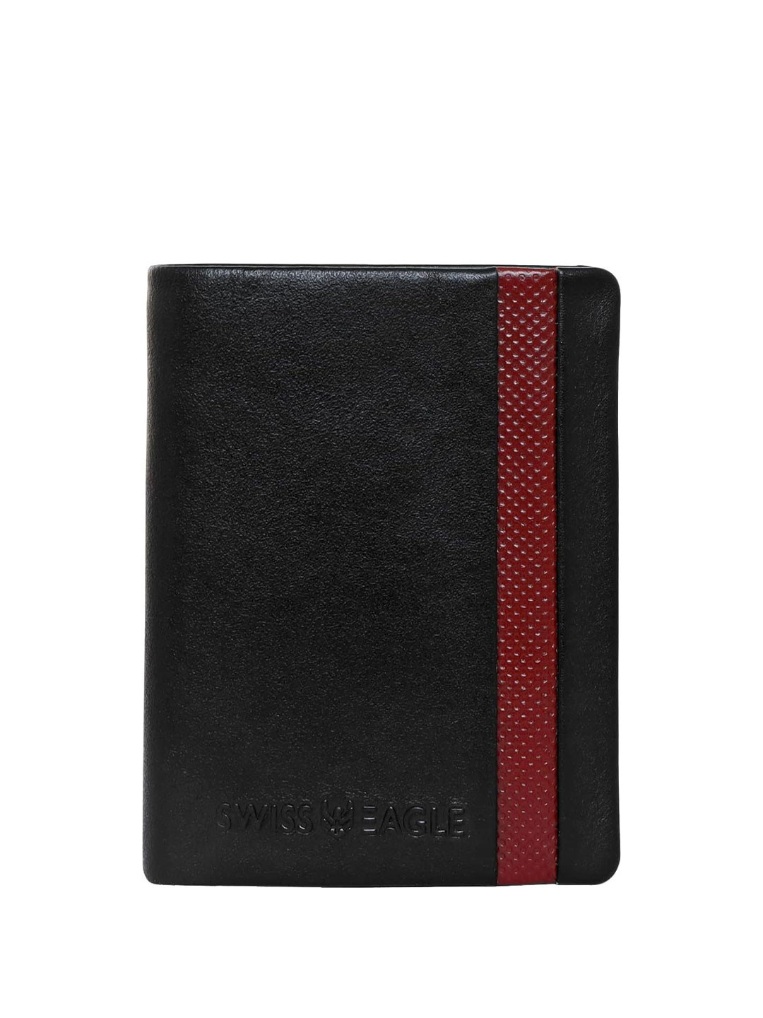 Swiss Eagle Men Cut Work Leather Two Fold Wallet