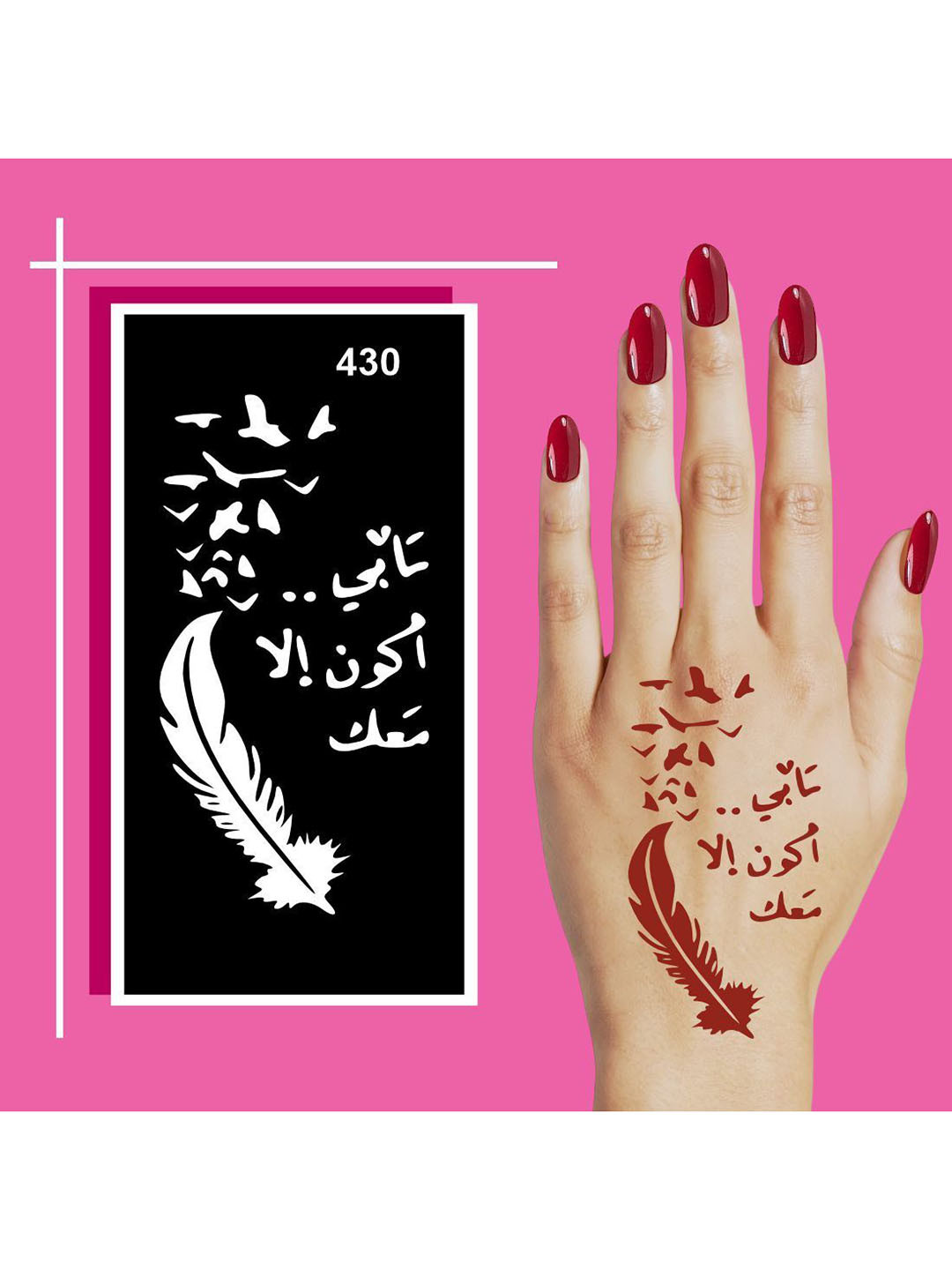 VOORKOMS All-Season Mehndi Stencil Sticker Set for Creative Expression  For Kids & Adults