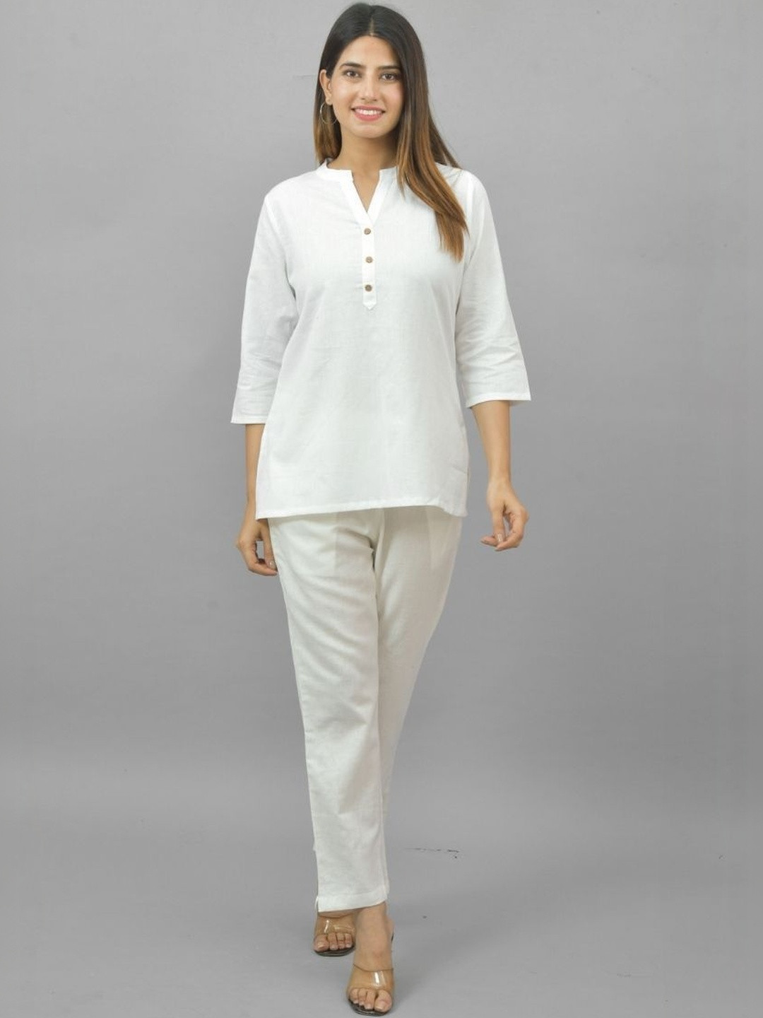 ETC X D To D Life Style Mandarin Collar Tunic With Trousers Co-Ords