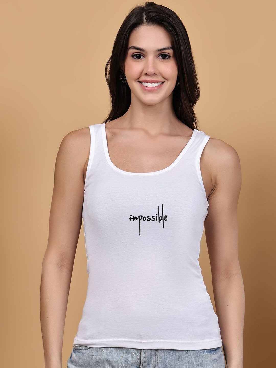 Friskers Print Cotton Tank Top