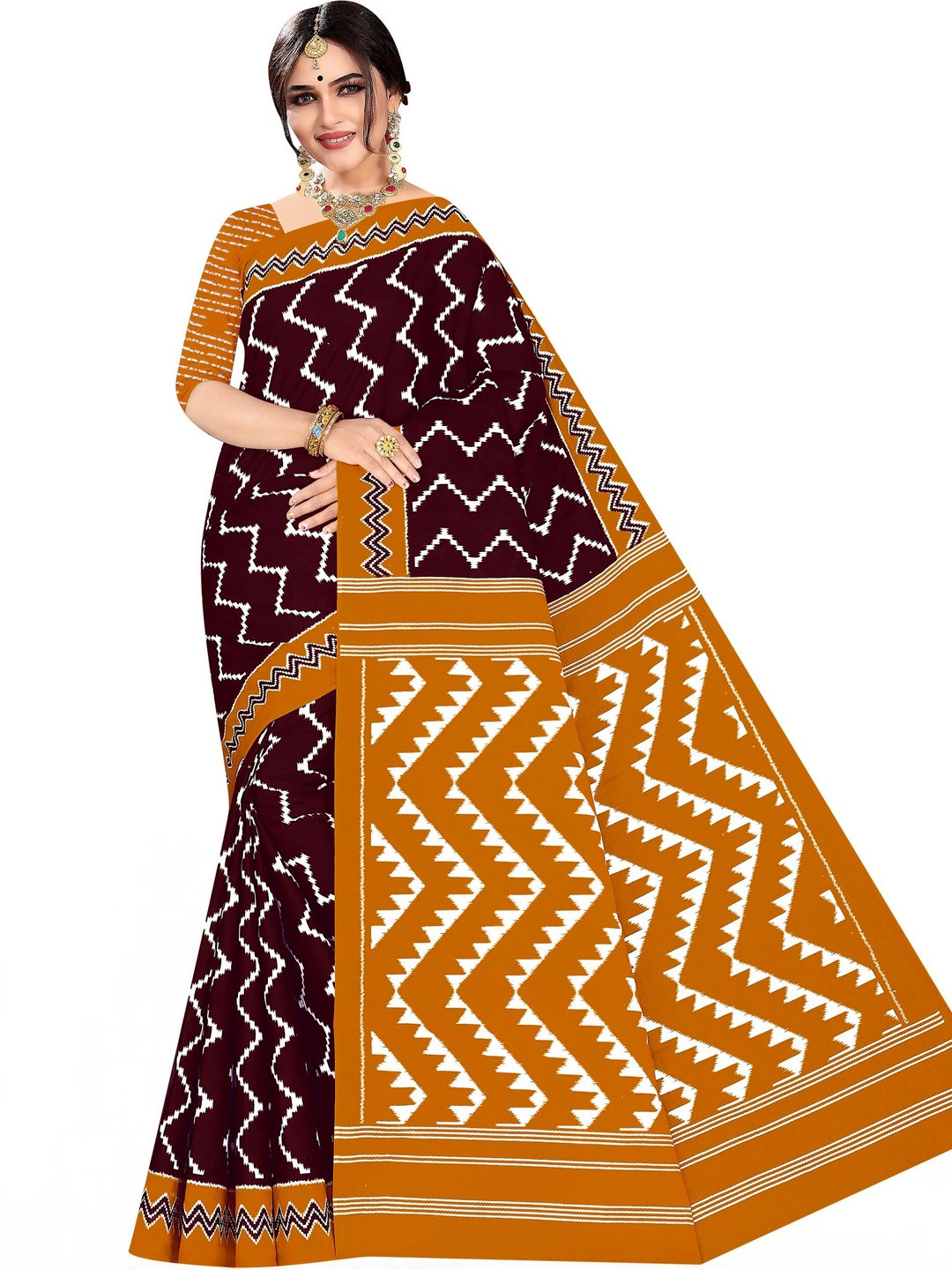 Sarita Sarees Pure Cotton Ikat Saree