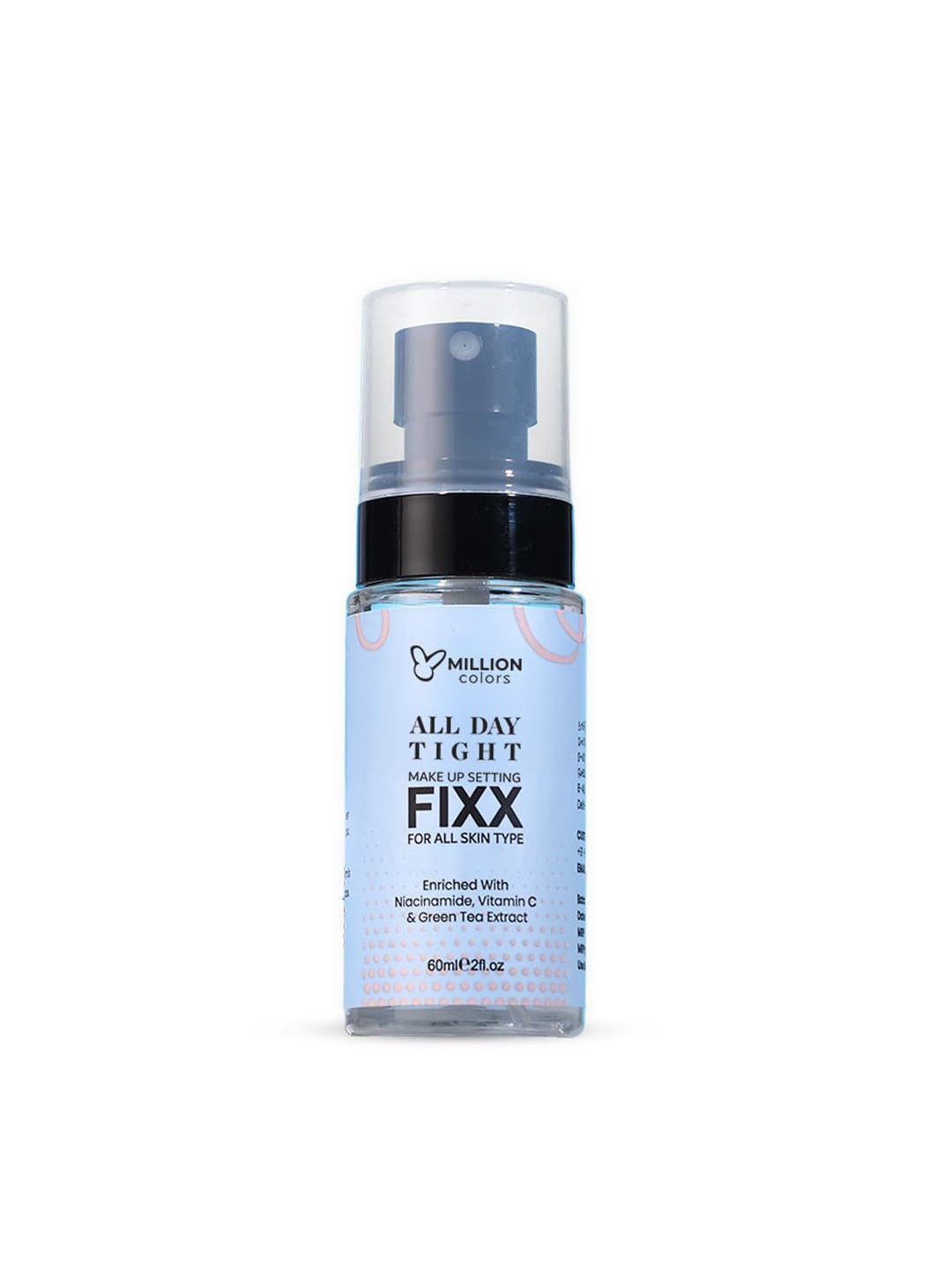 Million Colors Long-Lasting Makeup Fixer Spray - 60 ml