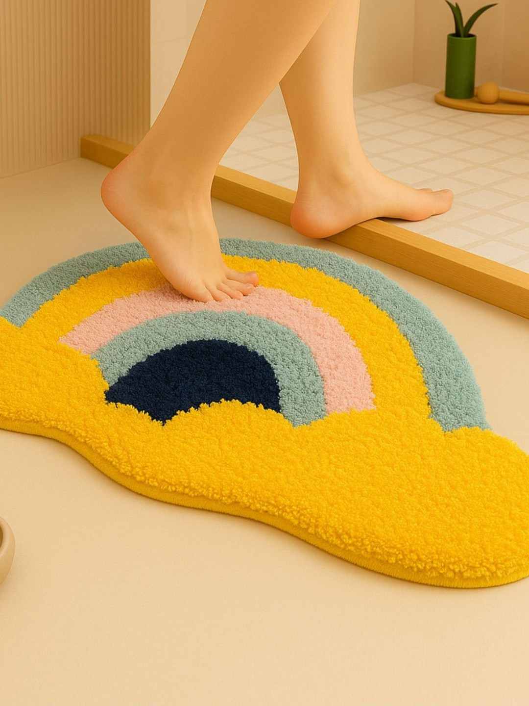 San Marino Patterned Anti-Skid Microfiber Bath Rugs