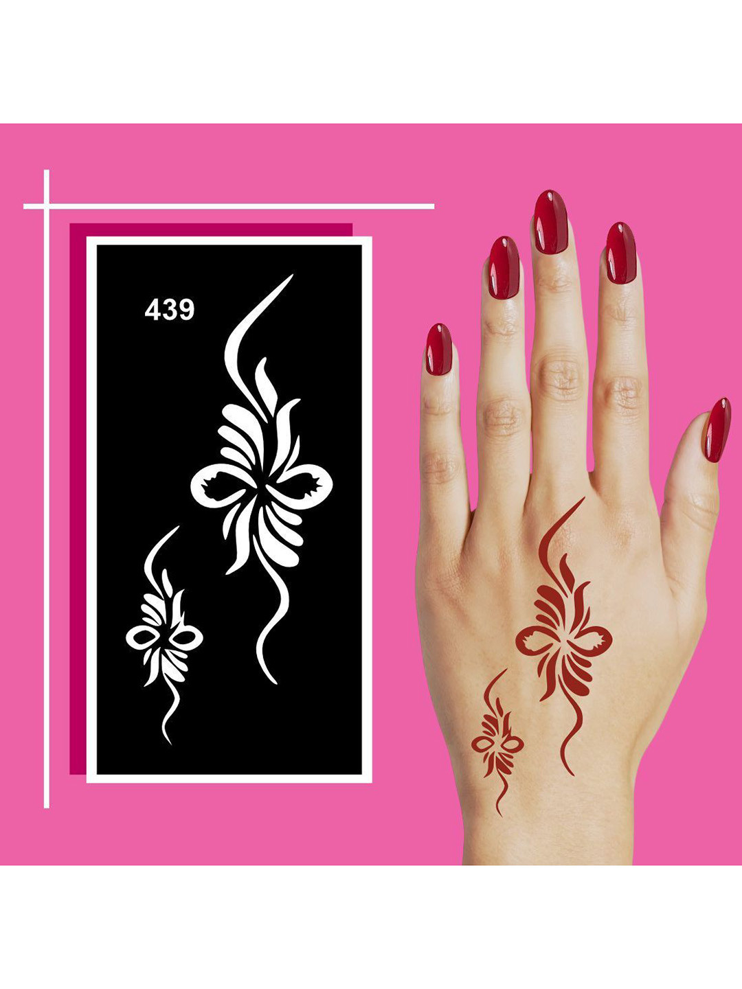VOORKOMS Multipack Mehndi Stencil Templates For Kids & Adults Both Sticker
