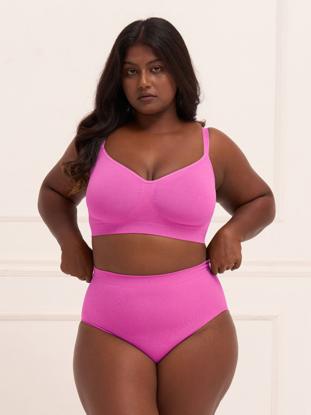 Underneat Women Non Padded Bra & High-Rise Briefs Lingerie Set