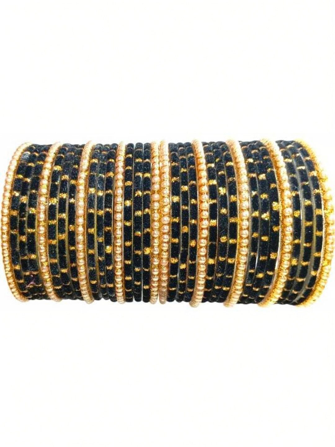 zsp Black Glass Artificial Stones Bangle