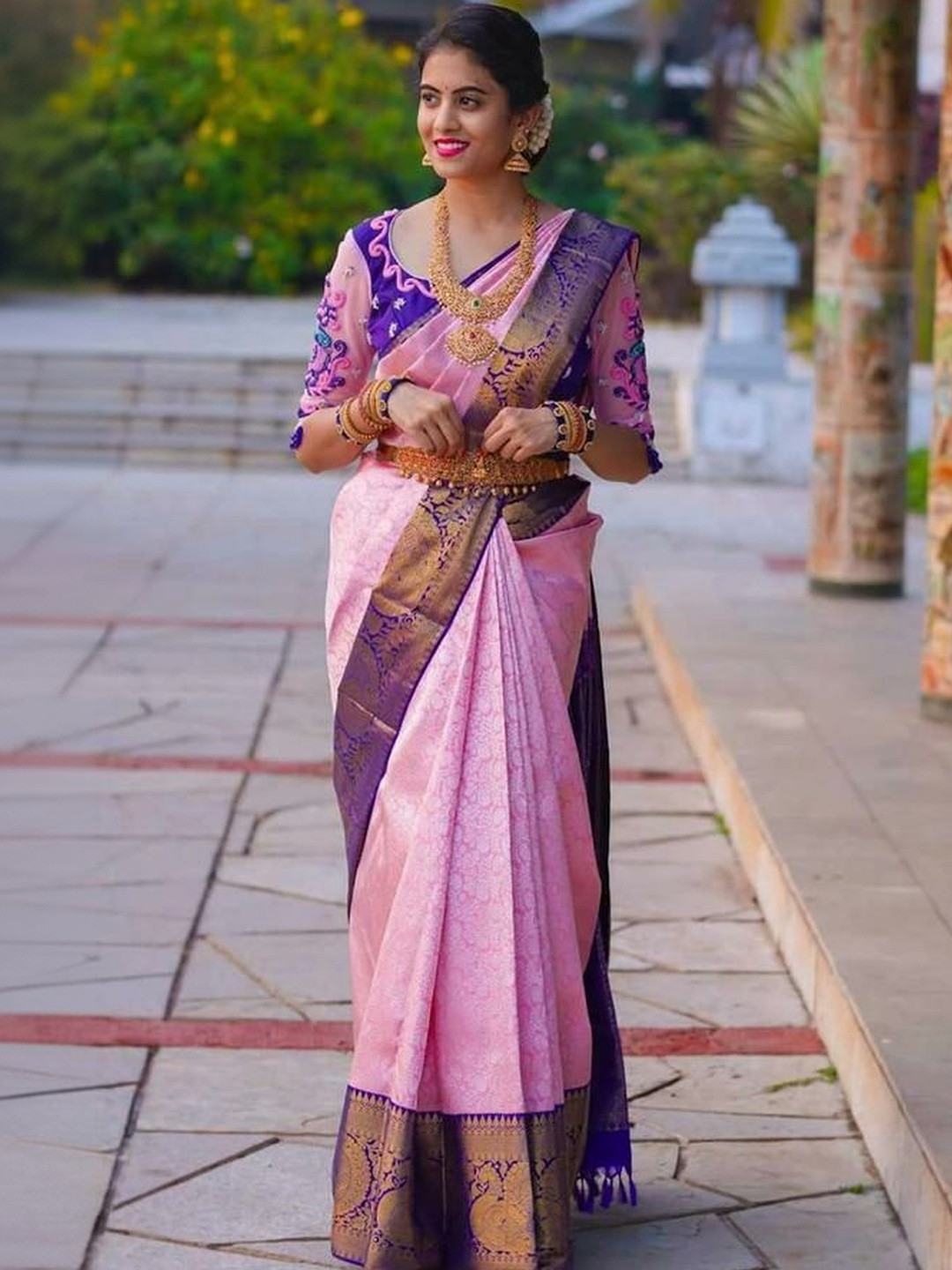 Supro Lifestyle Woven Design Zari Silk Blend Saree