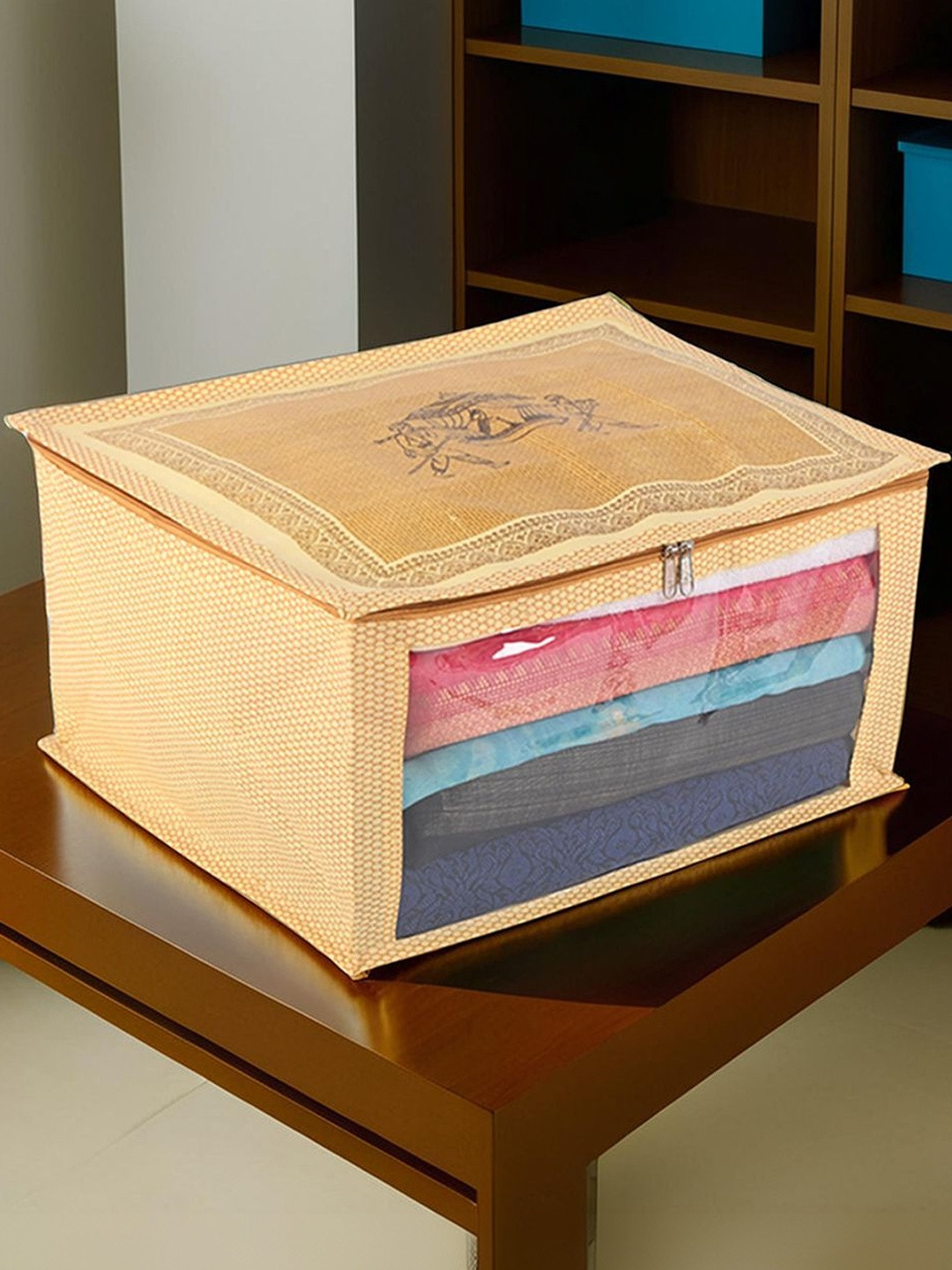 Kuber Industries Gold-Toned Set of 1 Regular Desk Organiser Organisers