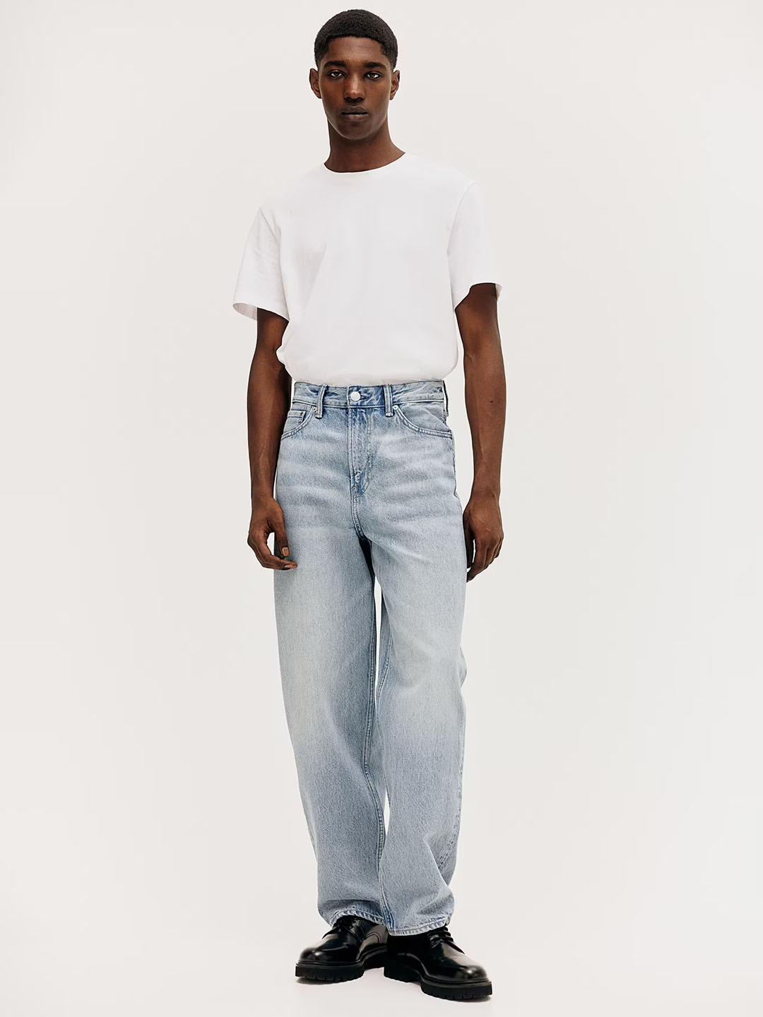 H&M Men Blue Loose Jeans