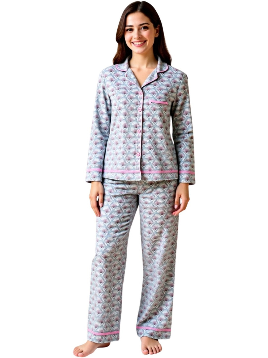 GLAM & CHIQUE Women Printed Night suit