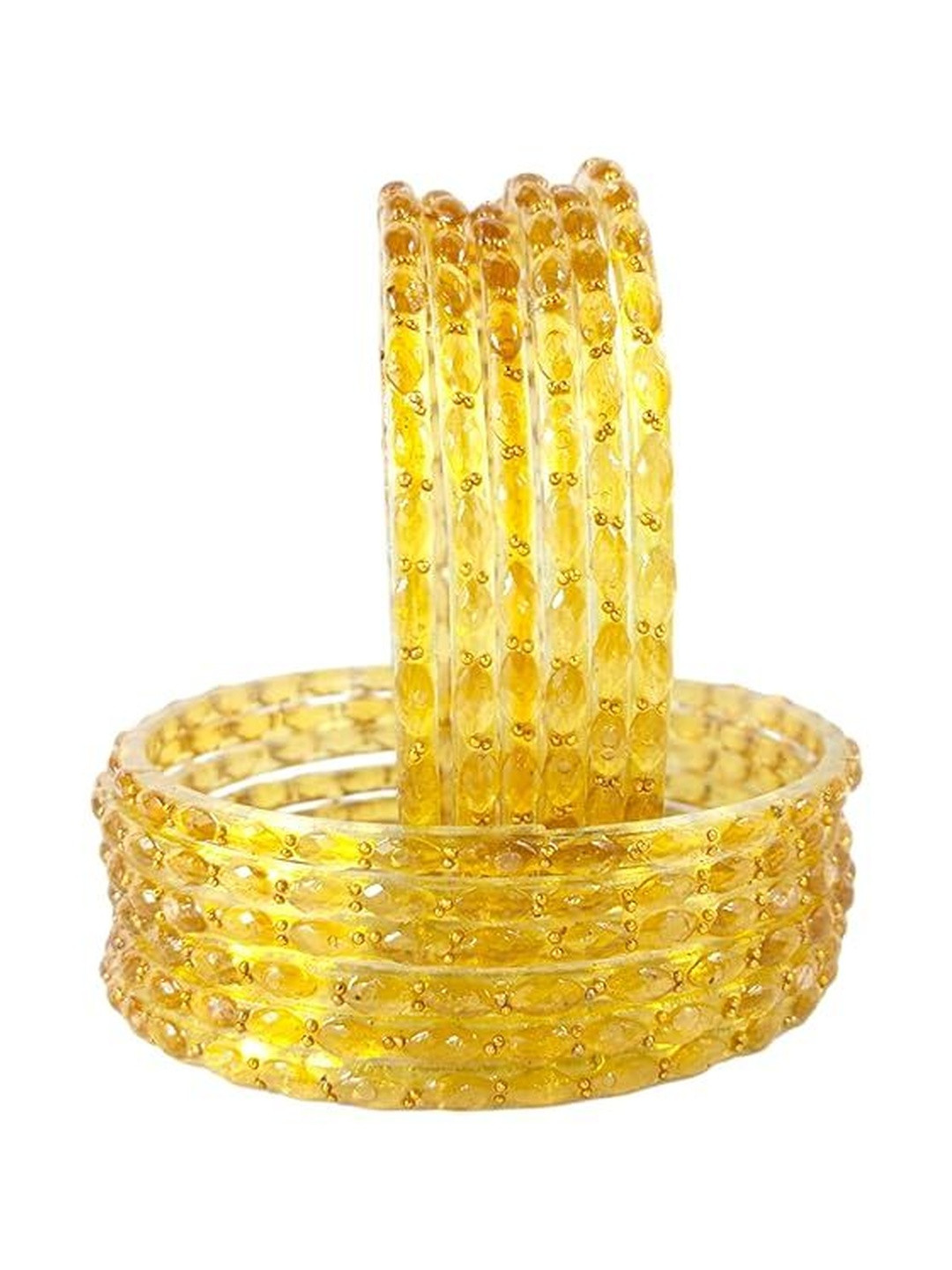 Yaara fashion Gold Glass Artificial Stones & Beads Bangle